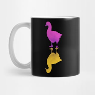 Reflecting goose pink and yellow pop colours Mug